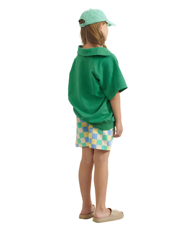 Weekend House Kids Polo Short Sleeve Sweatshirt in Green