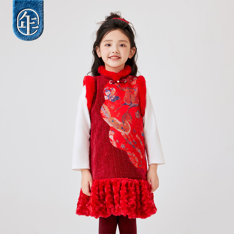 >Nian 年衣 天马行空连衣裙 - 年衣红