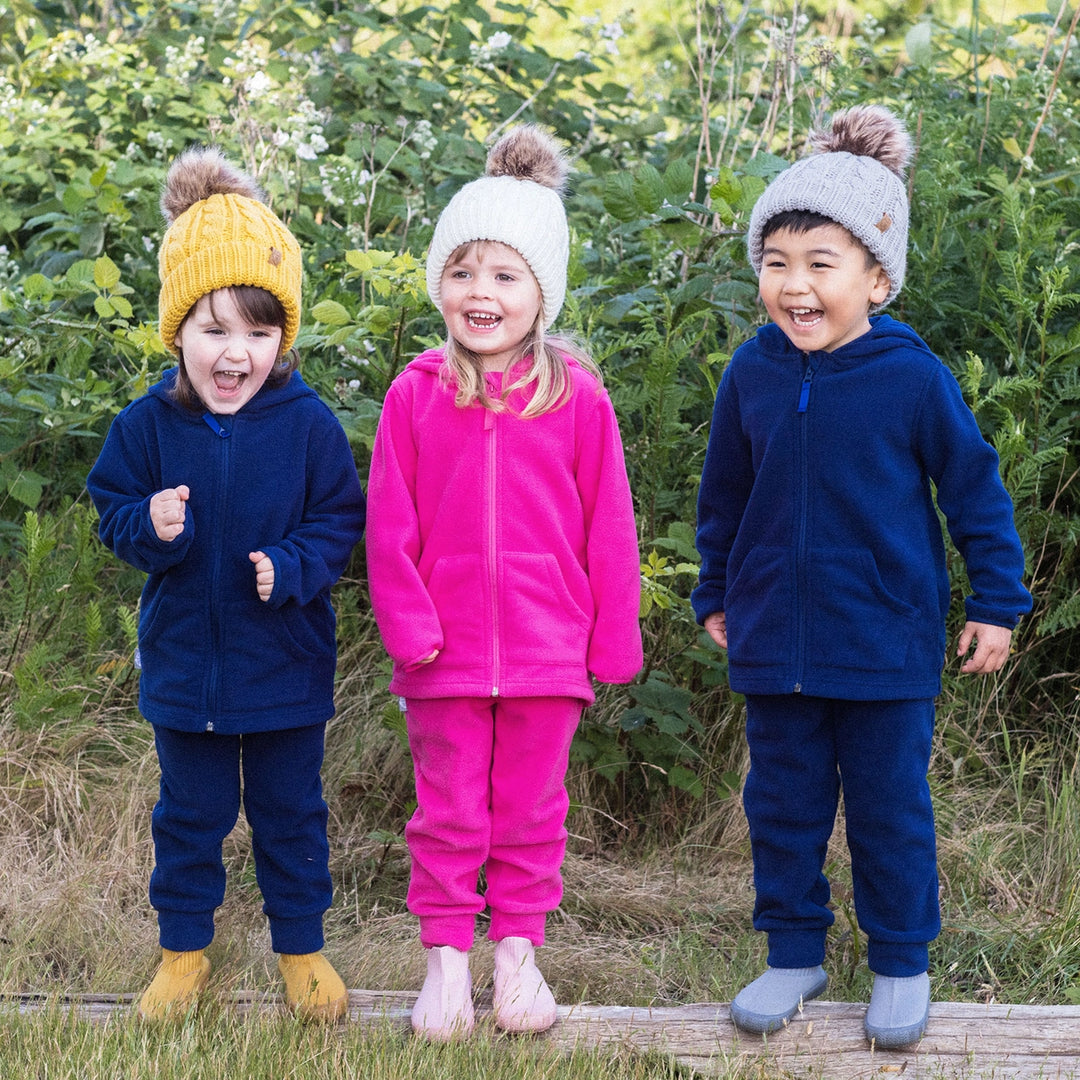 >Jan & Jul Kids & Adult Cable Knit Twinning Beanies Hat - Cream