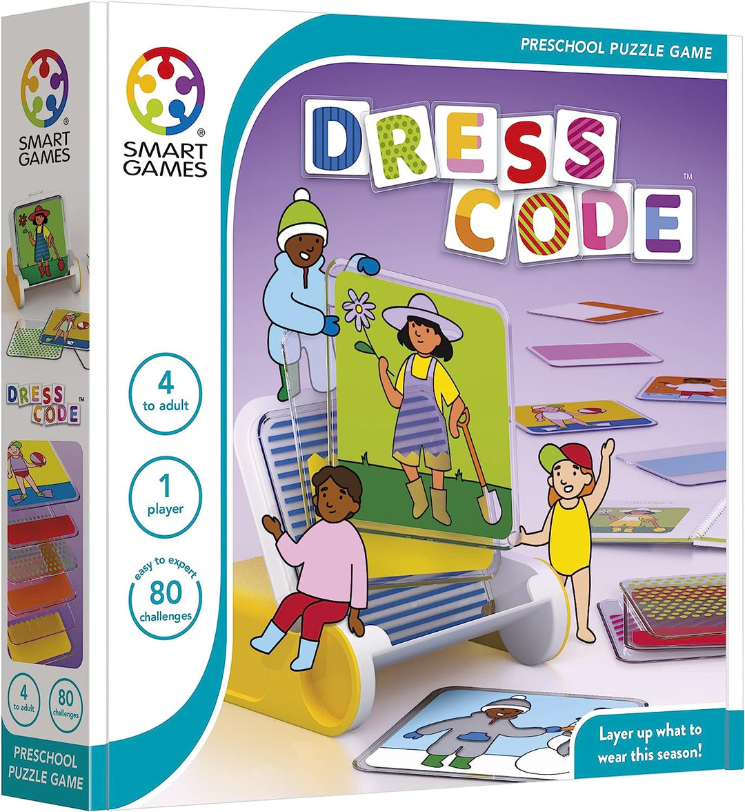 SMART Games Dress Code Stacking Game with 80 Challenges for Kids Ages 4 +