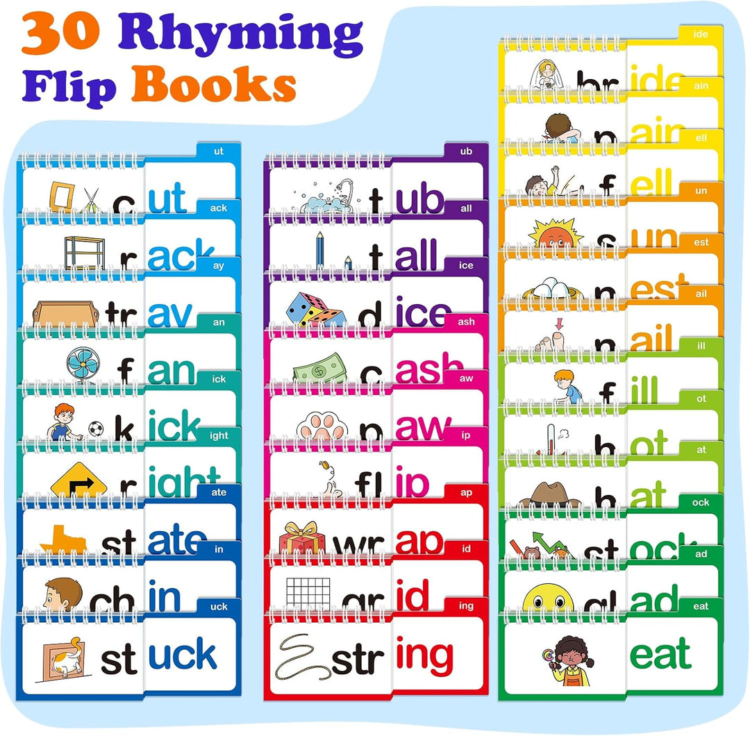 30 Phonics Vocabulary Learning Flashcards Books