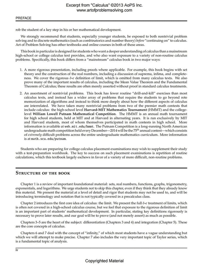 AoPS - Calculus (Text + Solutions) - Ages 16+