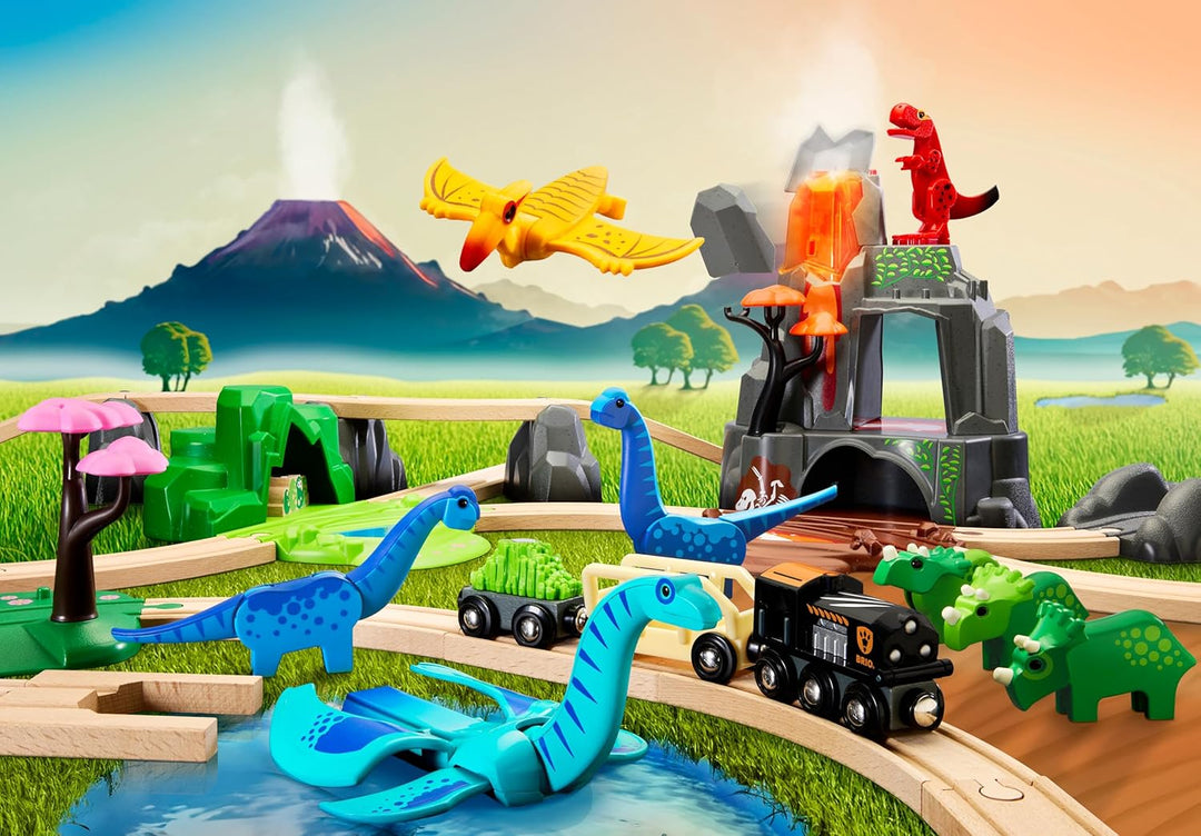 >BRIO World Train Set Dinosaur Deluxe Set 36104