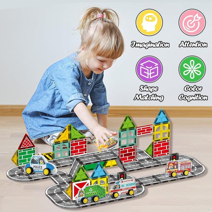 City Road Set Magnetic Tiles