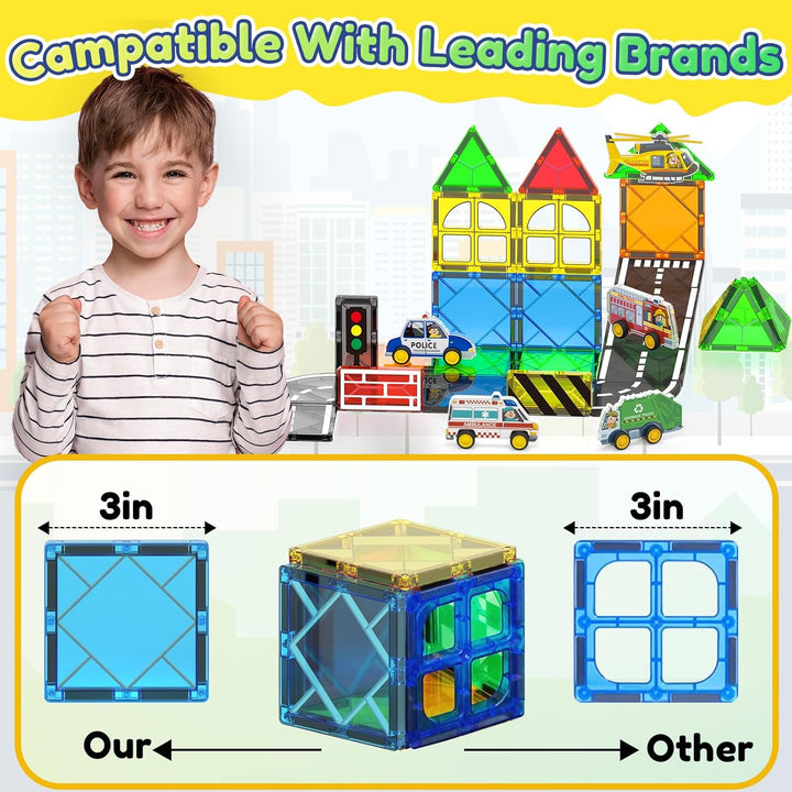 City Road Set Magnetic Tiles