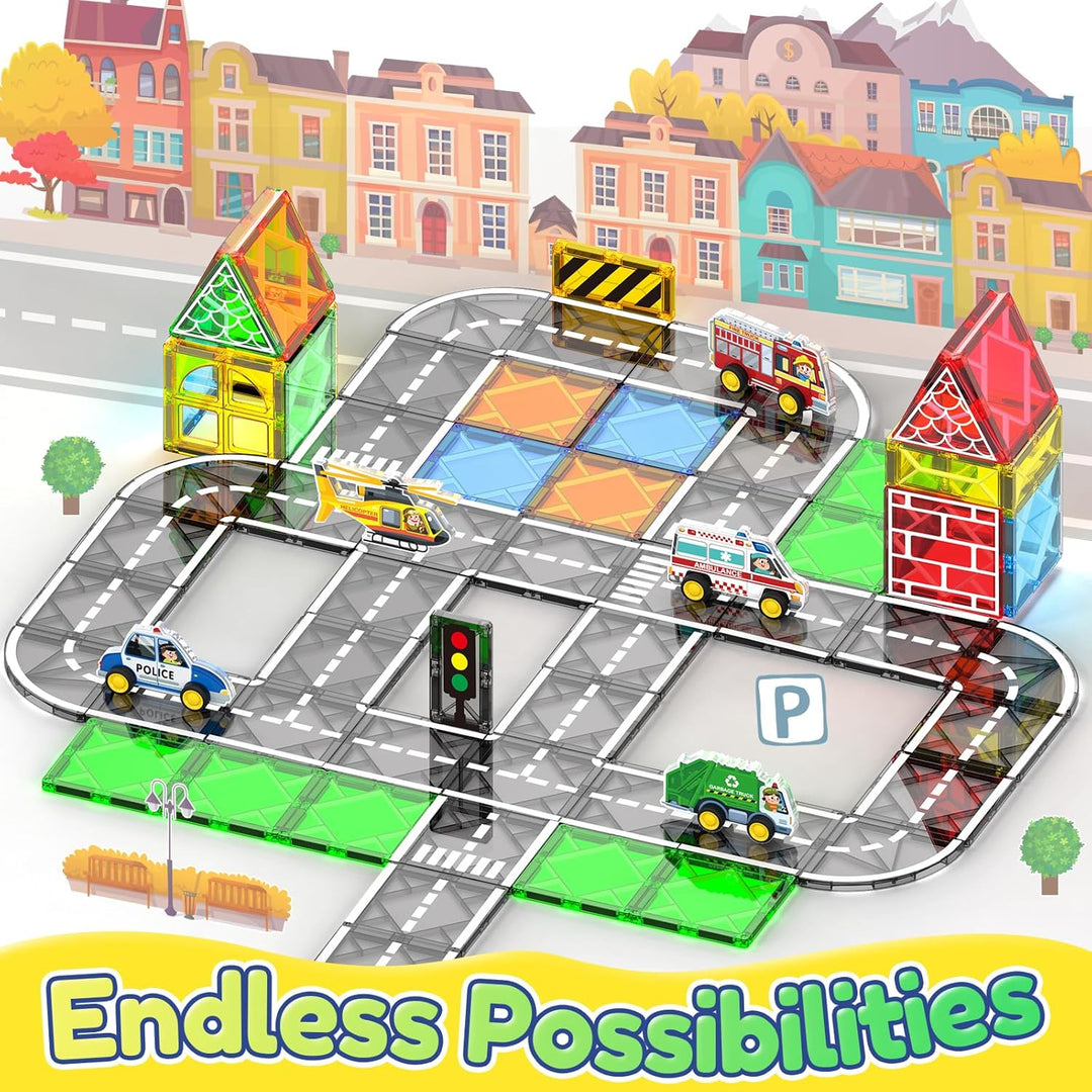 City Road Set Magnetic Tiles