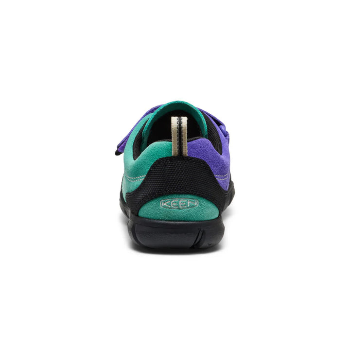 >KEEN Kids Jasper II Play-Anywhere Comfort Leather Sneaker - Bright Aqua/Purple Opulence