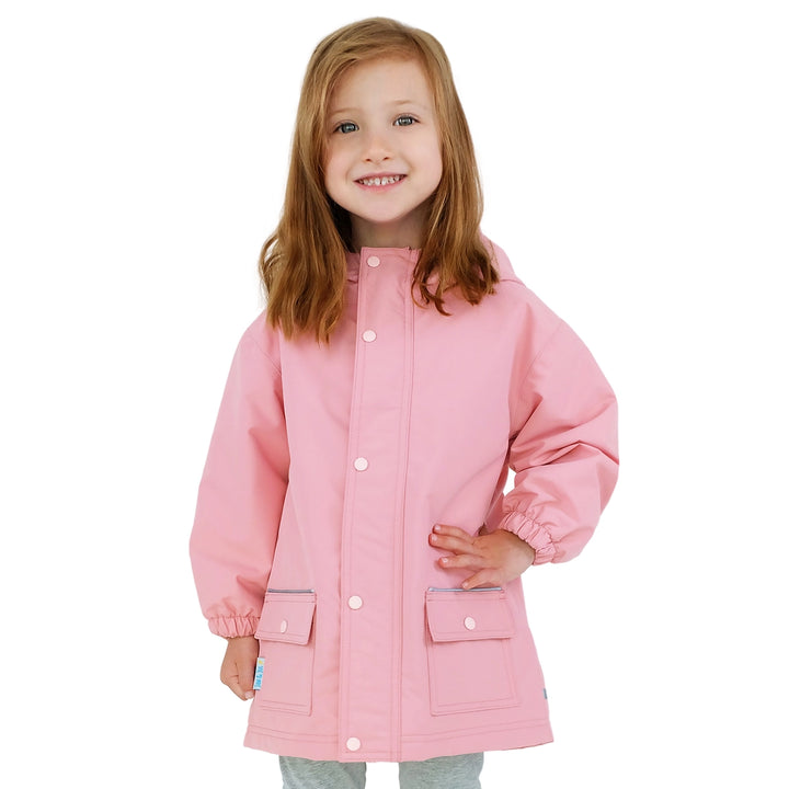 >Jan & Jul Kids Cozy-Dry Waterproof Jacket - Dusty Pink