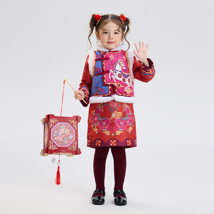 >Nian 年衣 锦绣前程马褂套装 - 年衣红