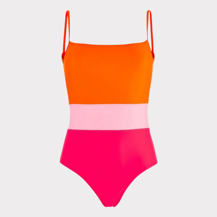 Petit Bateau Kids Girl Solid & Striped Spencer Swimsuit