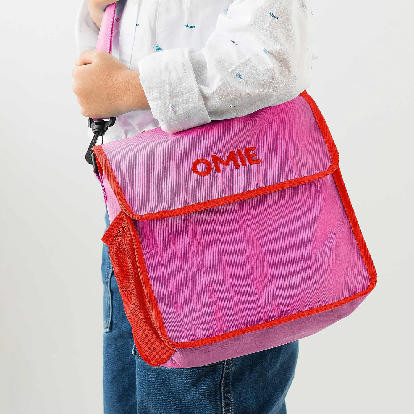 OmieBox Insulated Lunch Bag/Tote Pink Mom Loves Me Children Boutique