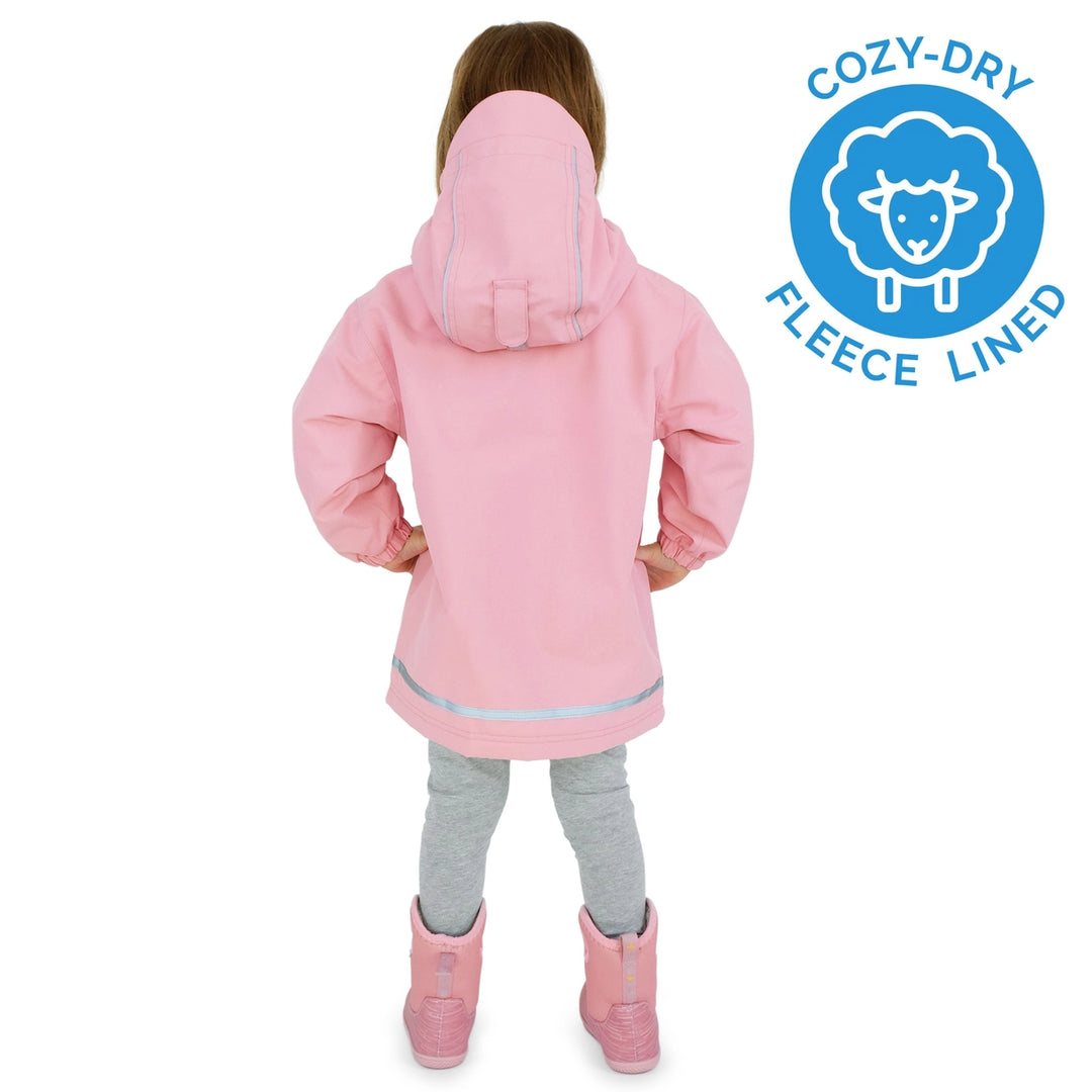 >Jan & Jul Kids Cozy-Dry Waterproof Jacket - Dusty Pink