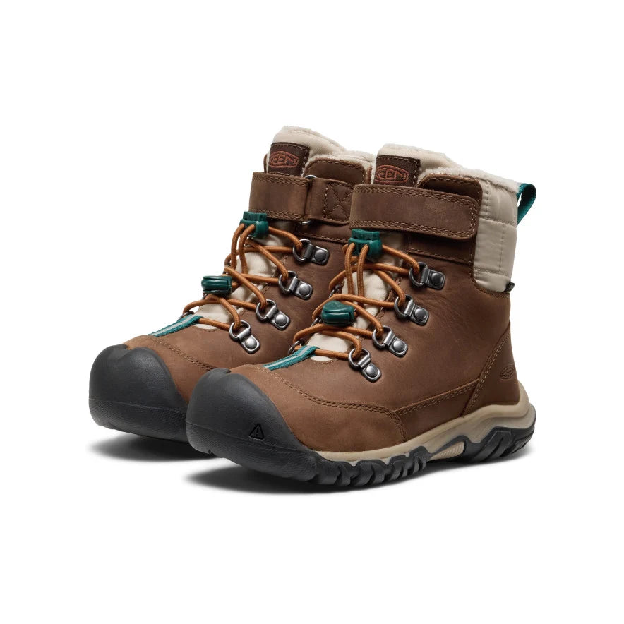 >KEEN Kids Kanibou Waterproof Winter Boot - DARK EARTH/ROASTED PECAN