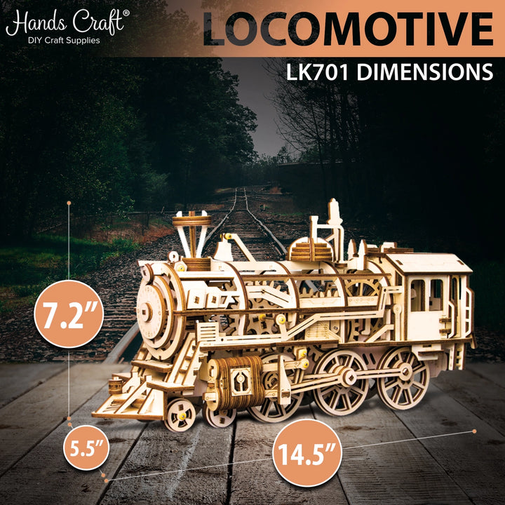 >Hands Craft DIY Wooden Puzzle: Locomotive