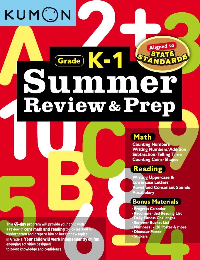 >KUMON Grade  K-1 Summer Review & Prep Age 4-6
