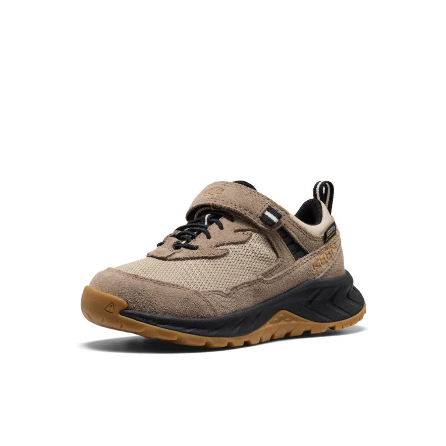 >KEEN Kids Hightrail Waterproof Hiking Shoe - BRINDLE/OAK BUFF