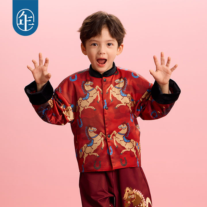 >Nian 年衣 跃马新程唐装 - 年衣红