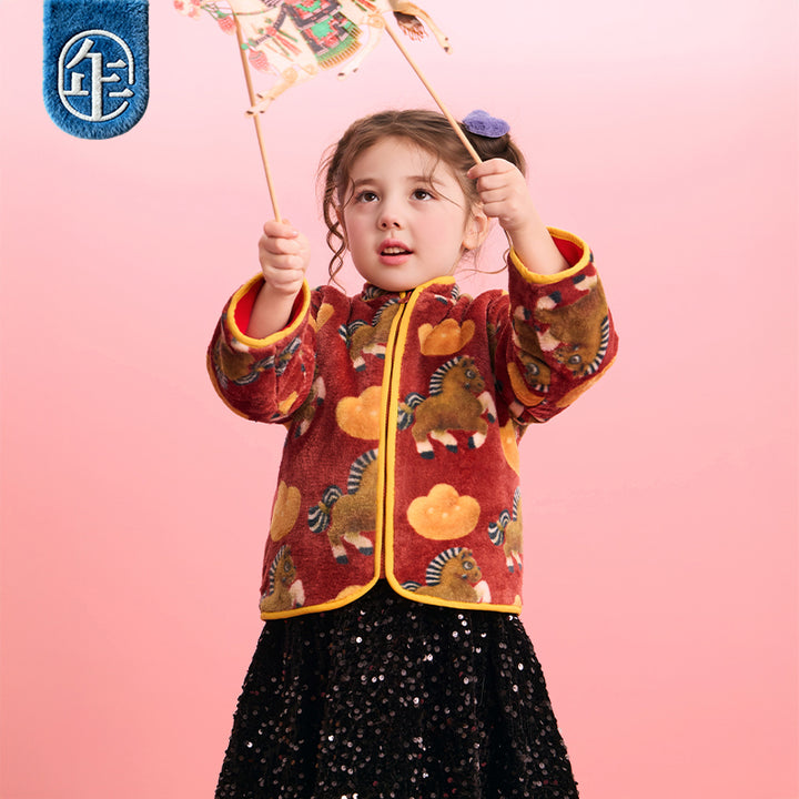 >Nian 年衣 么啊马加绒唐装 - 年衣红