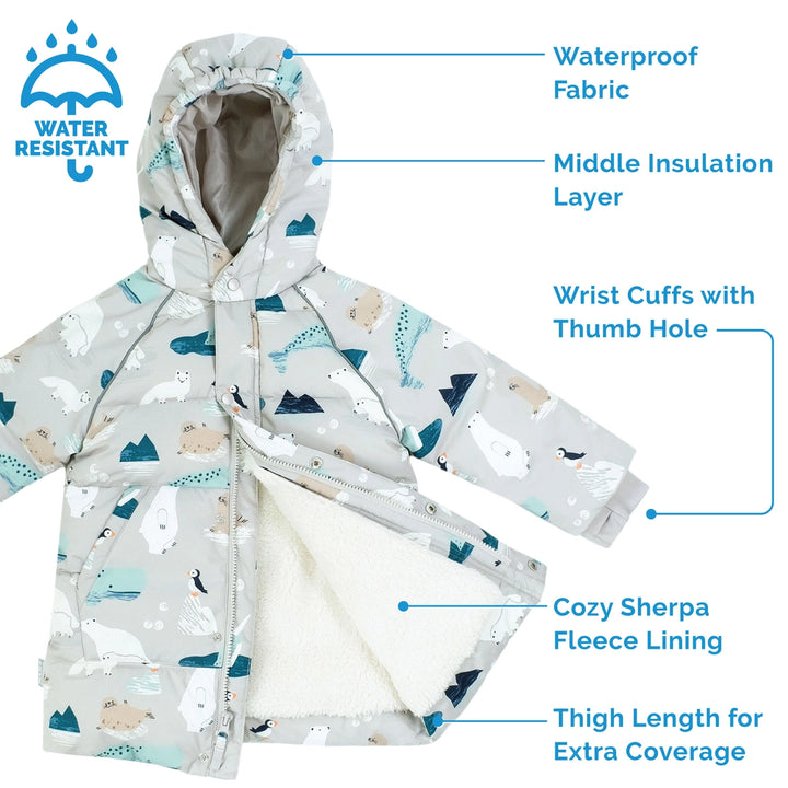 >Jan & Jul Kids Waterproof Winter Coat - Polar Pals