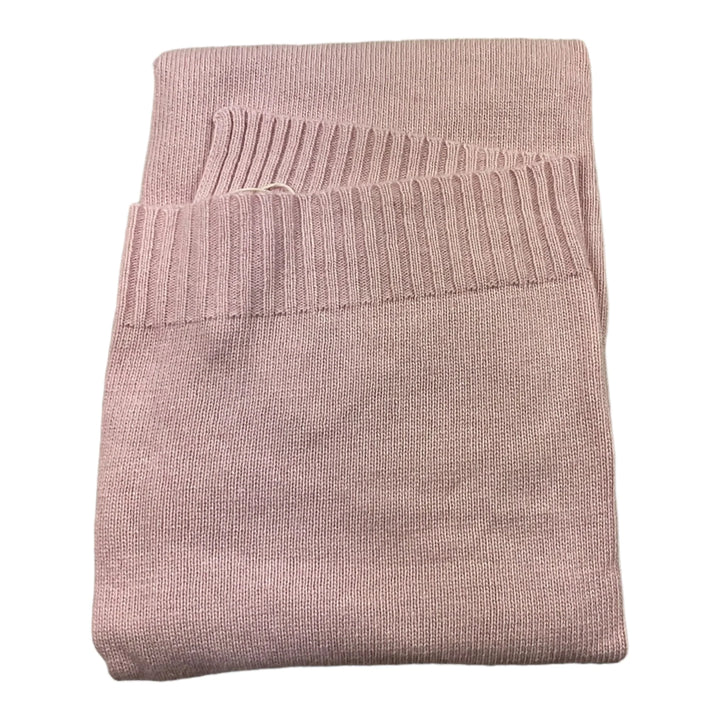 Nanan Blanket Solid Tint With Bear Embroidery - Rose Pink