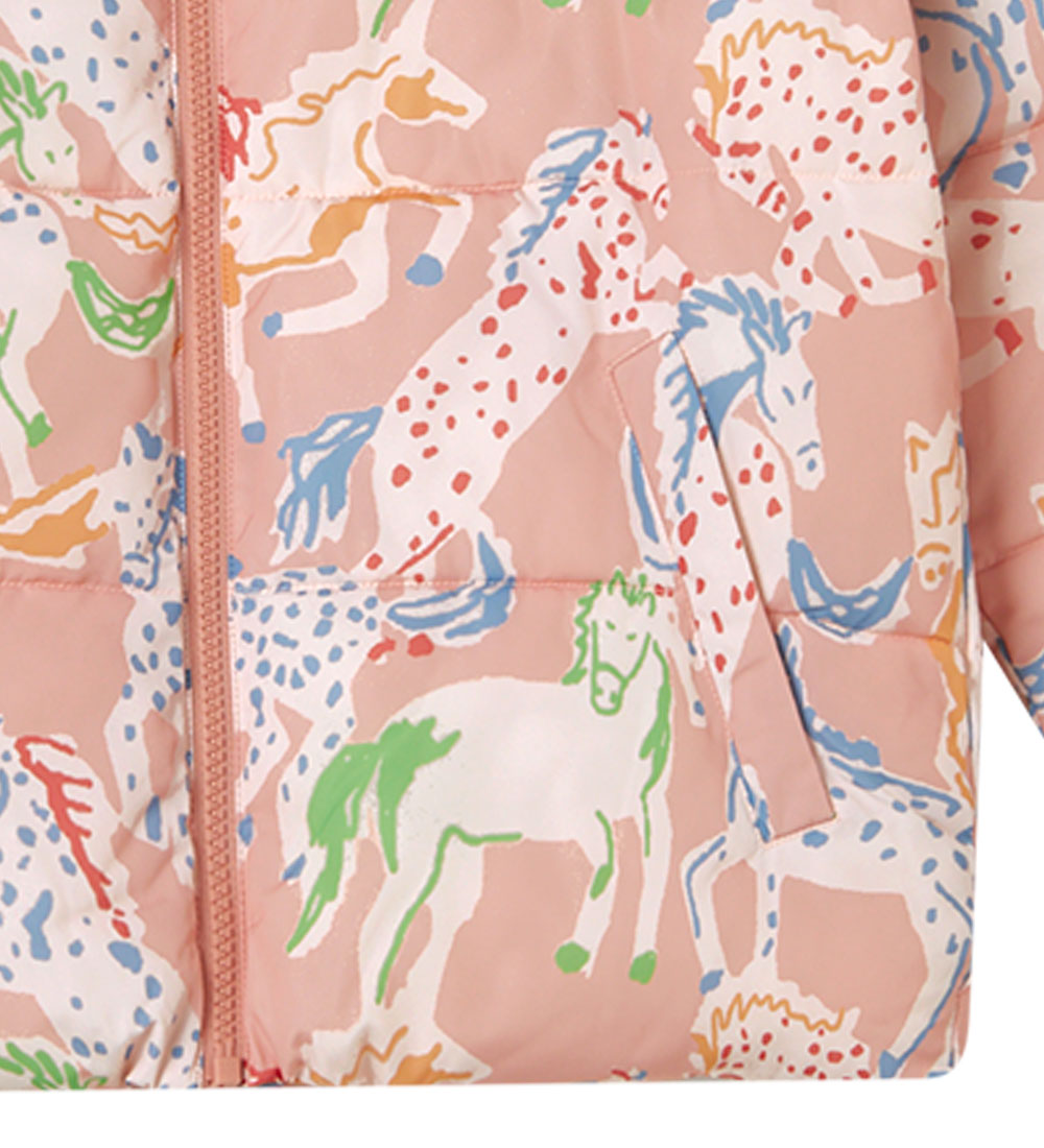STELLA McCARTNEY Kids Puffer Jacket - Pink w. Horses