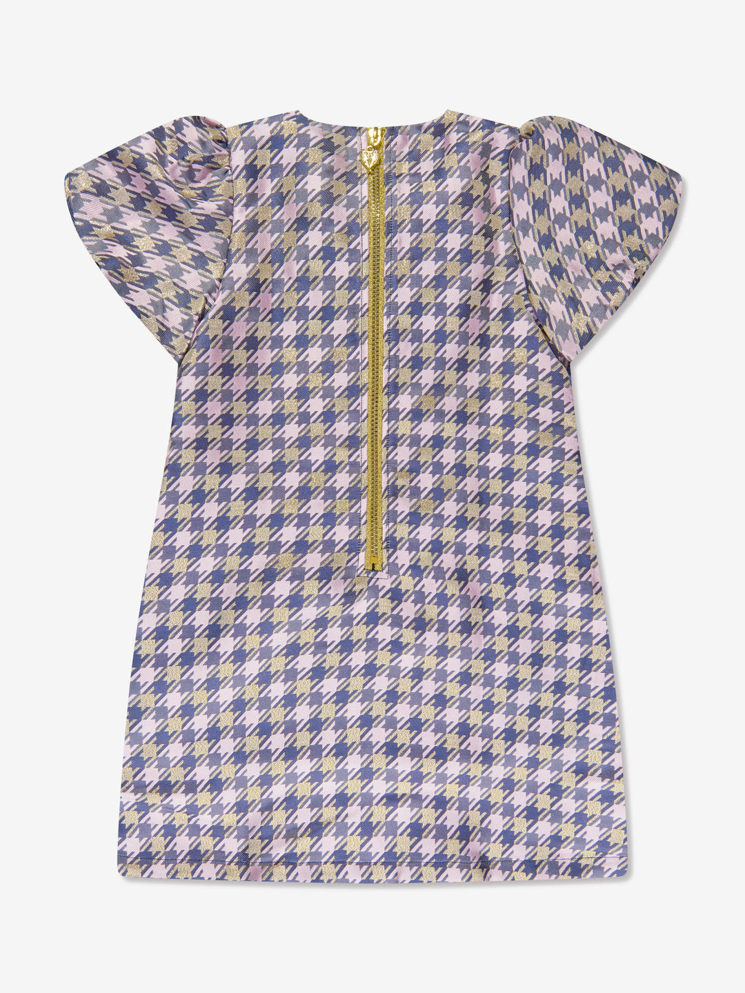 Angel's Face Girls Liliana Houndstooth Dress in Purple