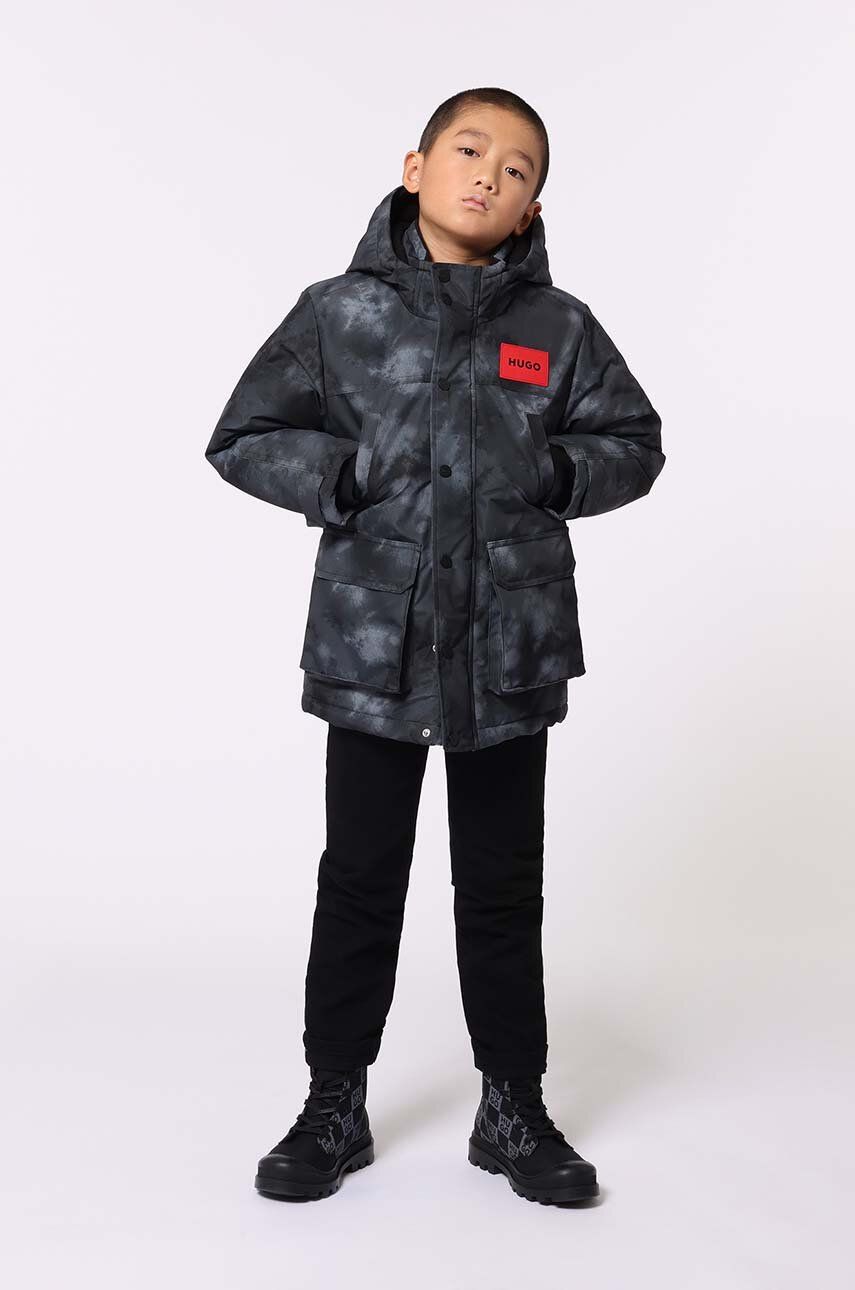 HUGO Kids Boy CAPUCHE Hooded Parka Jacket - 8Y