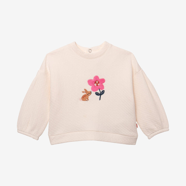 Catimini Newborn Girls' off white Sweatshirt