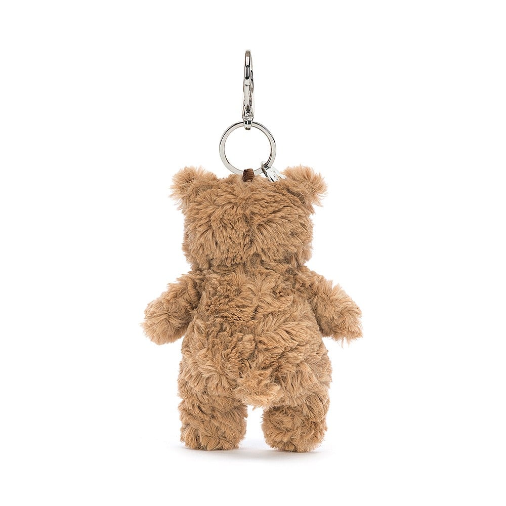 Jellycat Bartholomew Bear Bag Charm 7.1in x 2.4in x 2in
