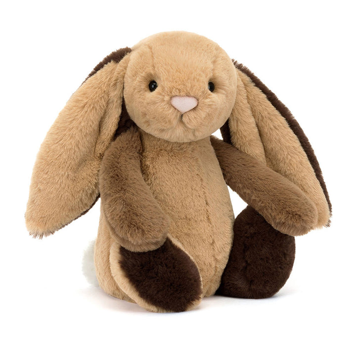 [UK] Jellycat Bashful Patchwork Brown Bunny 12.2in x 4.7in x 3.5in