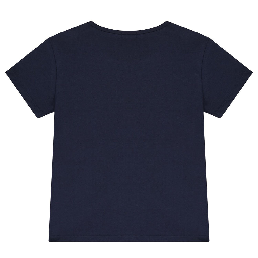 Billieblush Girls Navy Blue Logo Heart T-Shirt