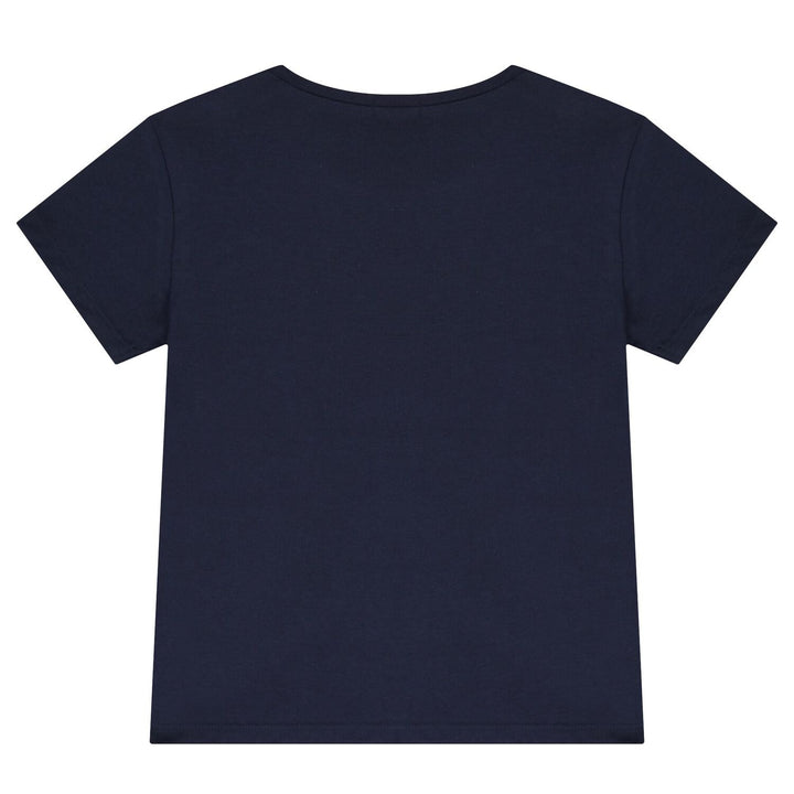 Billieblush Girls Navy Blue Logo Heart T-Shirt