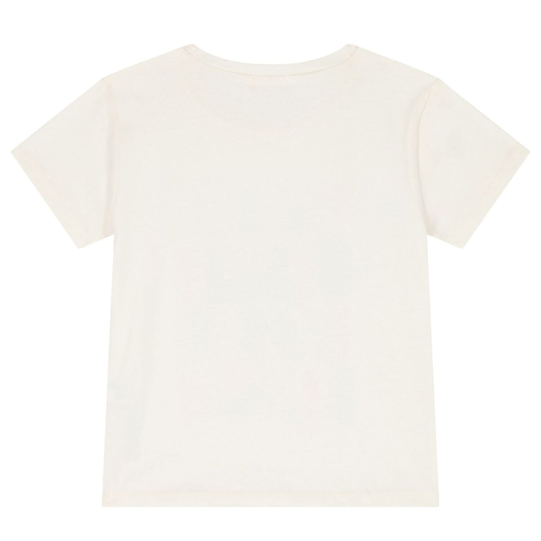 Billieblush Girls Ivory Sequin Logo T-Shirt - 10Y
