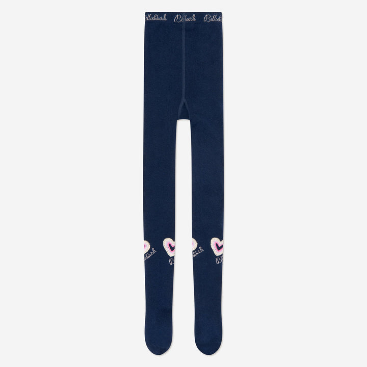 Billieblush Girls Navy Heart Logo Tights - 8-10Y