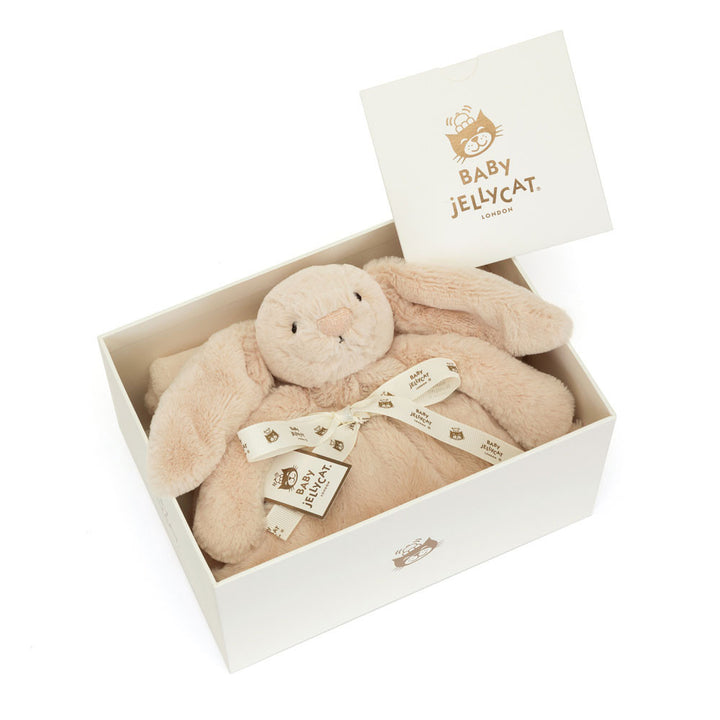 Jellycat Bashful Luxe Bunny Blankie - Beige (Gift Box) 22in x 27.6in x 3.5in