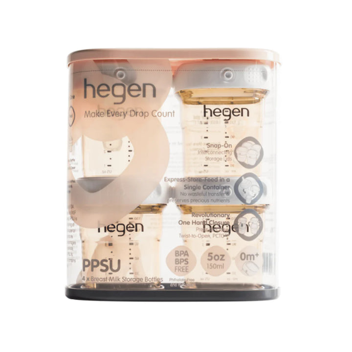 Hegen PCTO 5oz/150ml Breast Milk Storage PPSU Container - 4 PACK