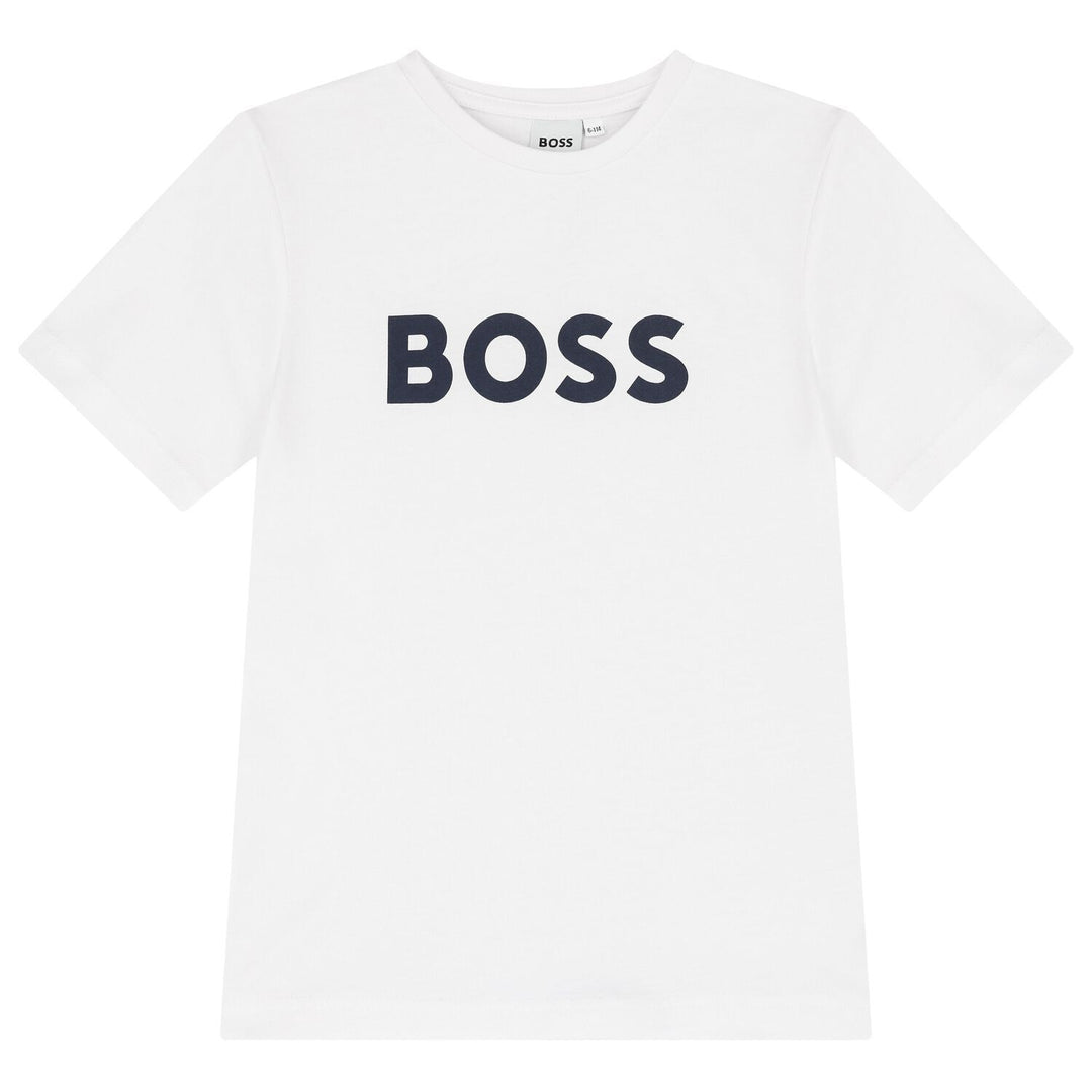 BOSS Kids White Logo T-Shirt