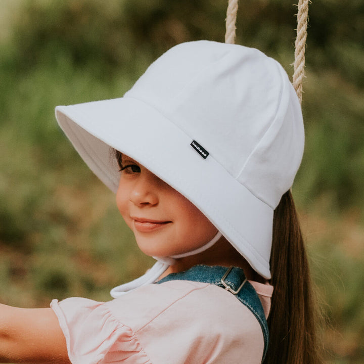 Bedhead Hats Classic Bucket Sun Hat - White Ponytail