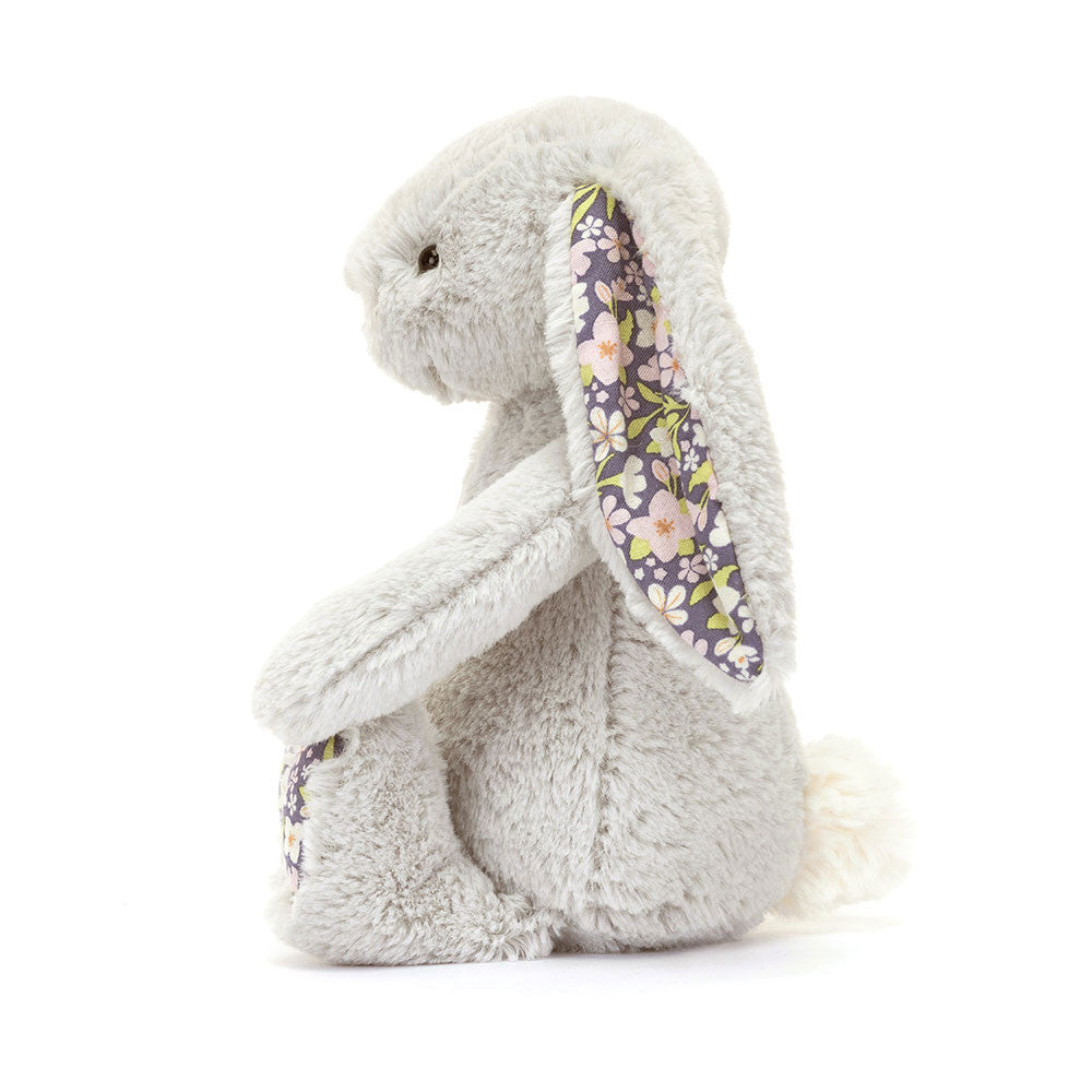 Jellycat Blossom Silver Bunny 'Bloom' 7.1in x 3.5in x 3.1in