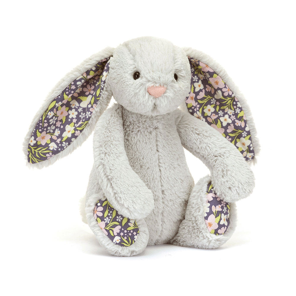 Jellycat Blossom Silver Bunny 'Bloom' 7.1in x 3.5in x 3.1in