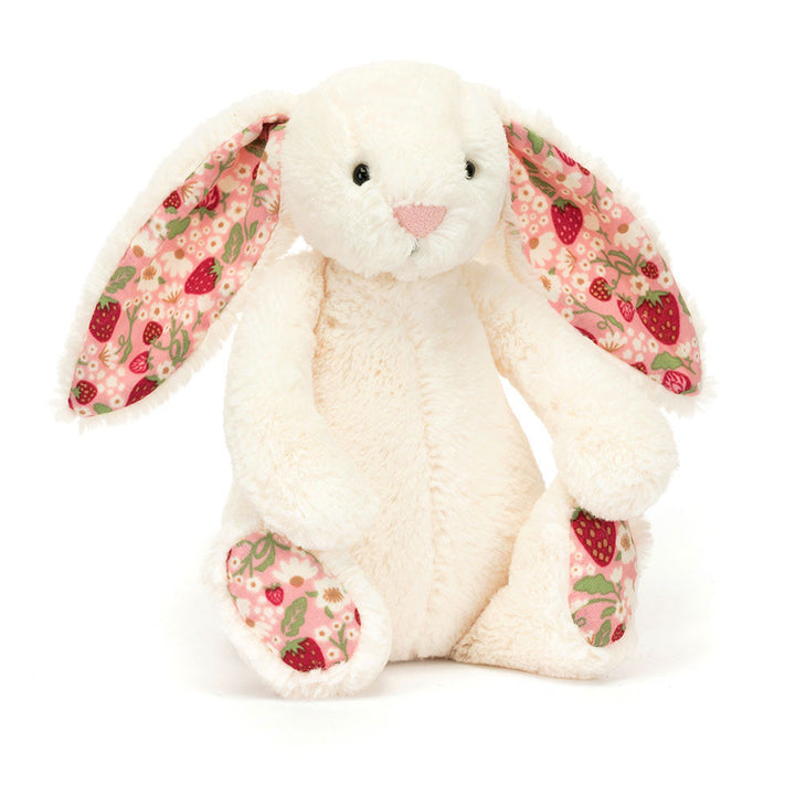 Jellycat Blossom Cream Bunny 'Berry' 7.1in x 3.5in x 3.1in