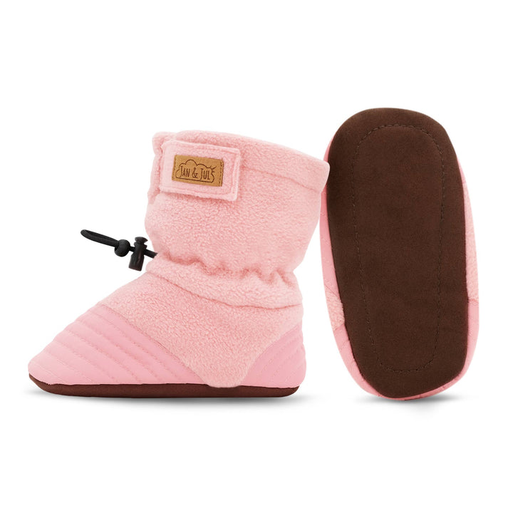 >Jan & Jul Baby Stay-Put Cozy Booties - Dusty Pink