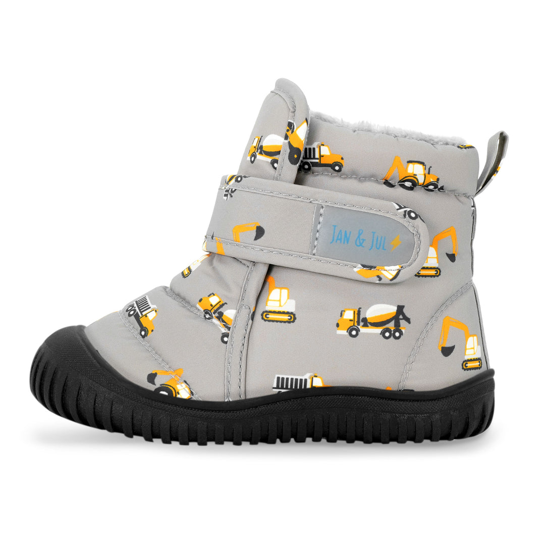 >Jan & Jul Kids Toasty-Dry Boots/Booties - Grey Construction