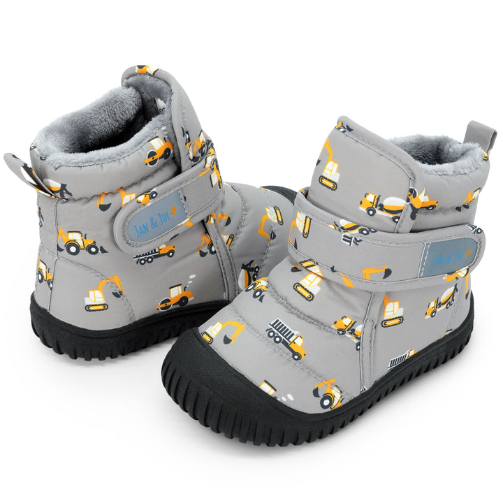 >Jan & Jul Kids Toasty-Dry Boots/Booties - Grey Construction