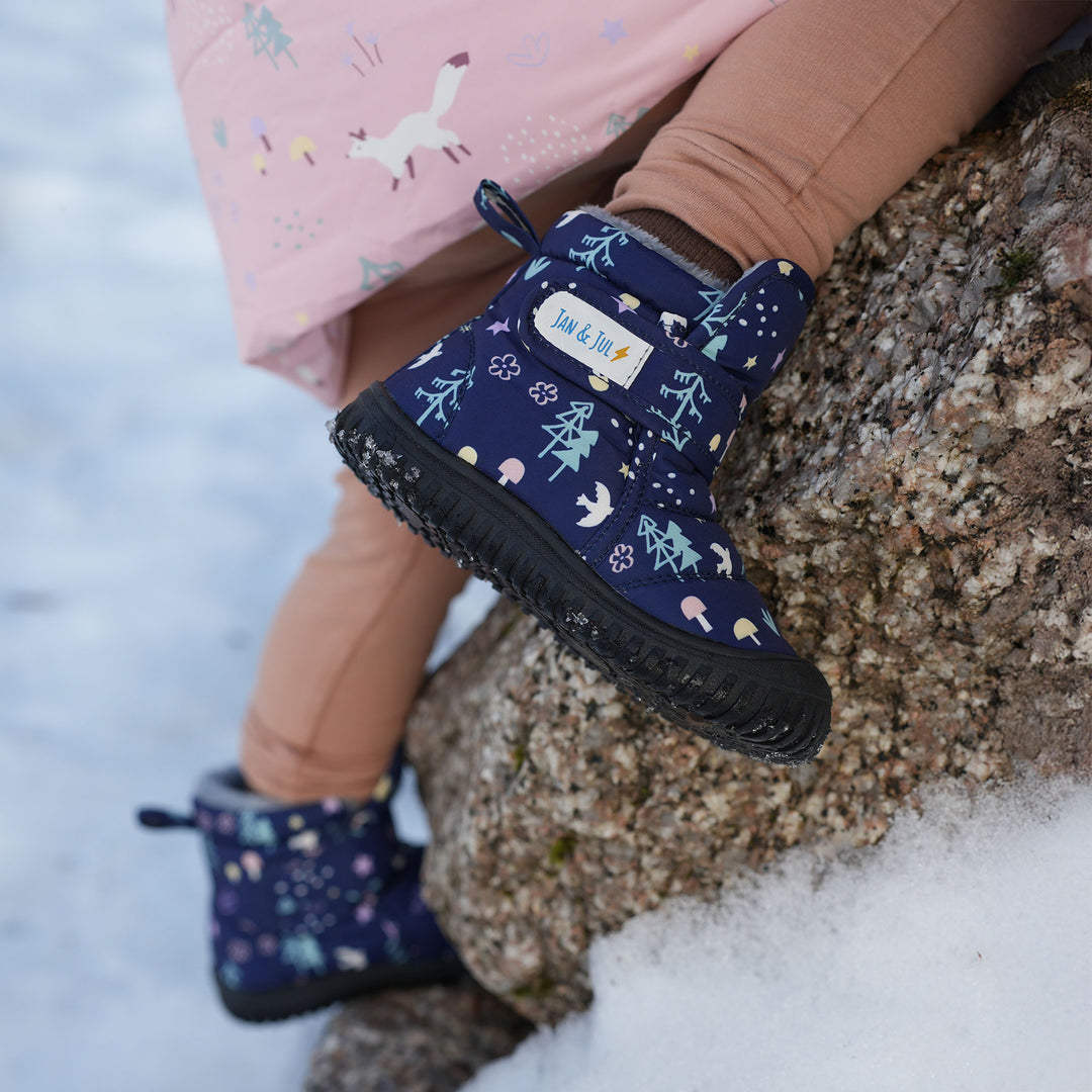 >Jan & Jul Kids Toasty-Dry Boots/Booties - Navy Forest
