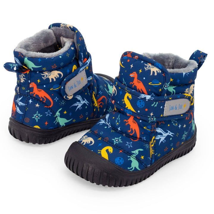 >Jan & Jul Kids Toasty-Dry Boots/Booties - Space Dinos