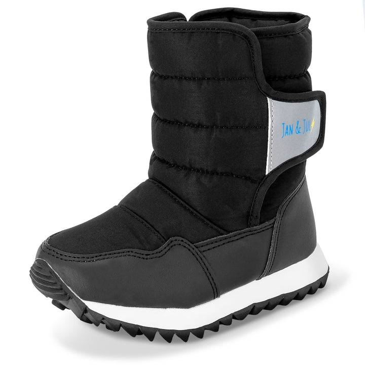 >Jan & Jul Kids Toasty-Dry Tall Puffy Winter Boots - Black