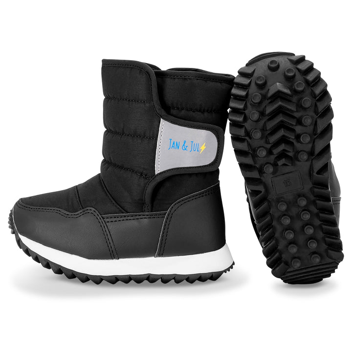 >Jan & Jul Kids Toasty-Dry Tall Puffy Winter Boots - Black