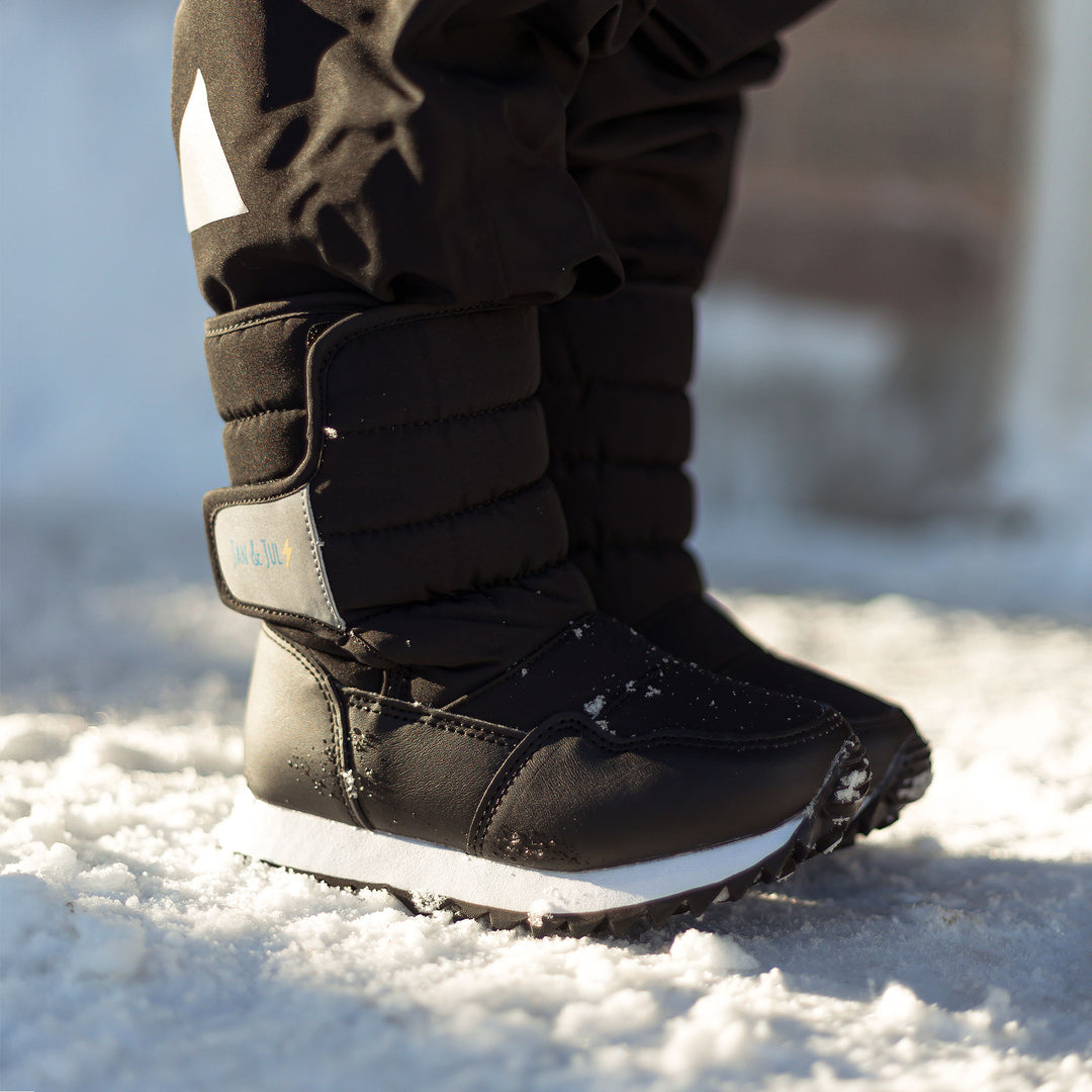 >Jan & Jul Kids Toasty-Dry Tall Puffy Winter Boots - Black