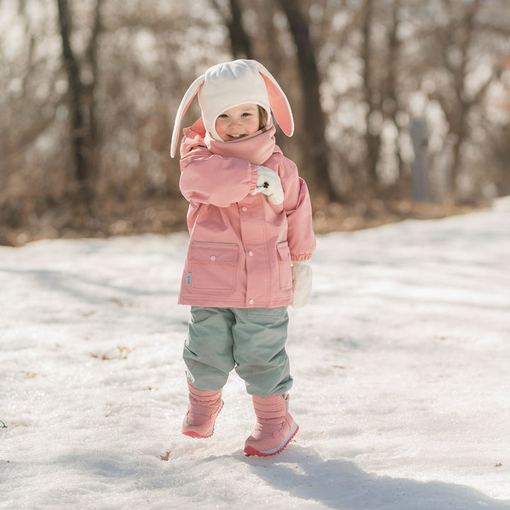 >Jan & Jul Kids Toasty-Dry Tall Puffy Winter Boots - Dusty Pink